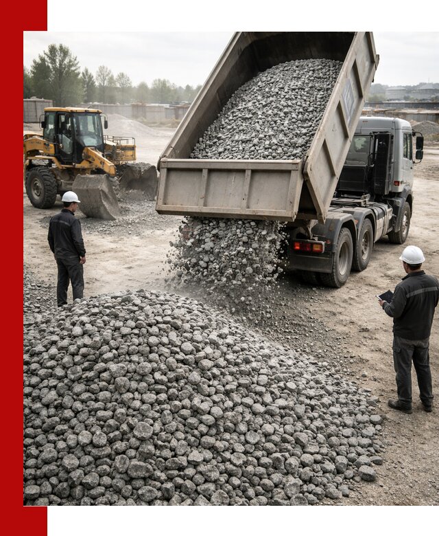 Доставка гранитного щебня фракции 20-40 в Раменском