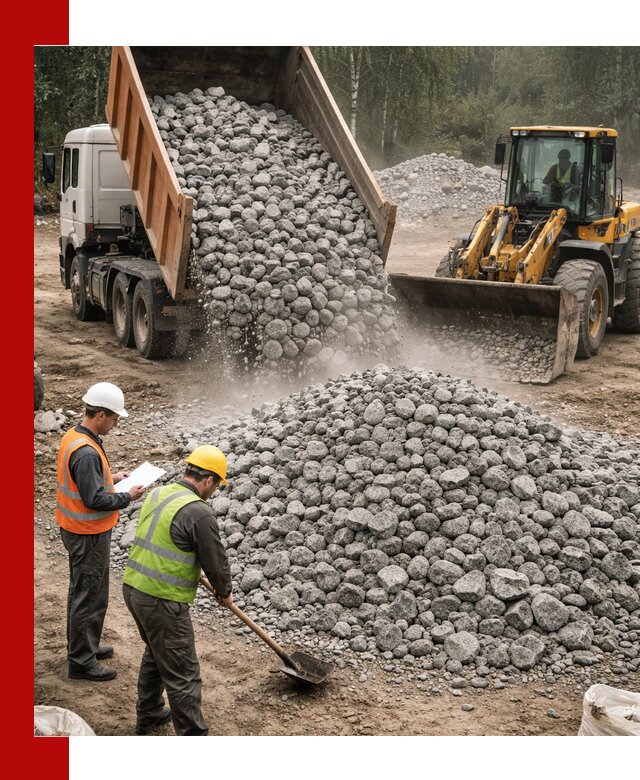 Гранитный щебень фракция 70-150 доставка в Раменском