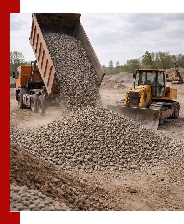 Доставка гравийного щебня фракции 40-70 в Раменском