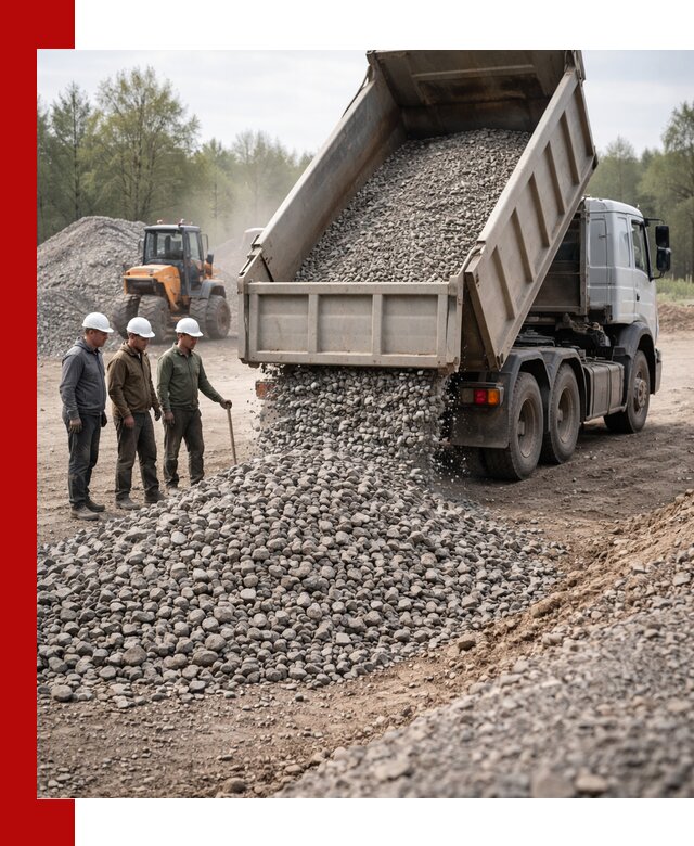 Доставка гравийного щебня фракции 70-120 в Раменском