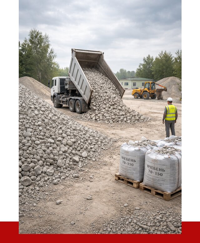 Известняковый щебень фракция 70-150 в Раменском от 1267 р. | ПРОНЕРУДРмн