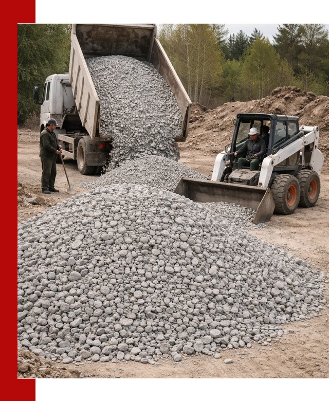 Доставка доломитового щебня в Раменском напрямую от карьера