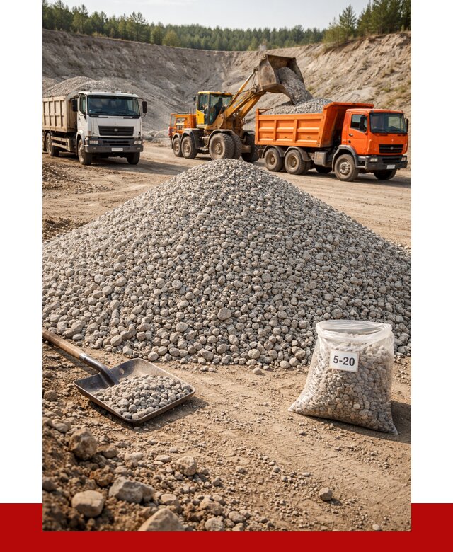 Доломитовый щебень фр. 5-20 в Раменском от 4258 р. | ПРОНЕРУДРмн