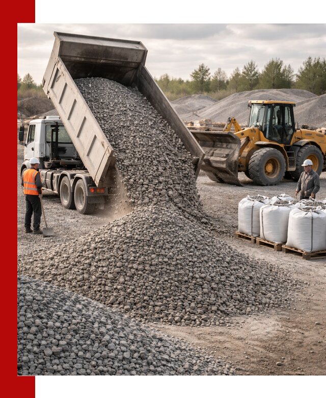 Бетонный щебень фракция 5–20 с доставкой в Раменском