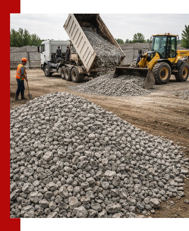 Доставка бетонного щебня фракции 40-70 в Раменском