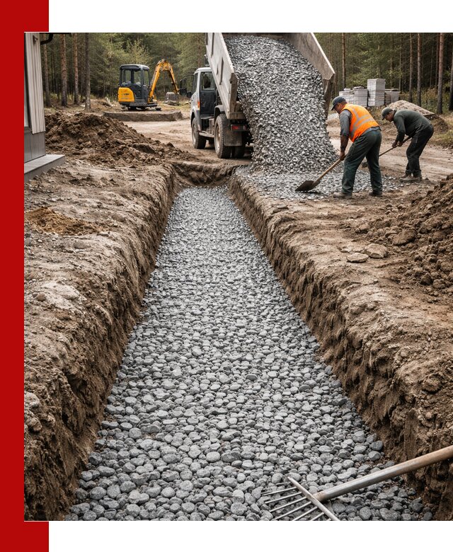 Щебень для дренажа с доставкой в Раменском высокого качества