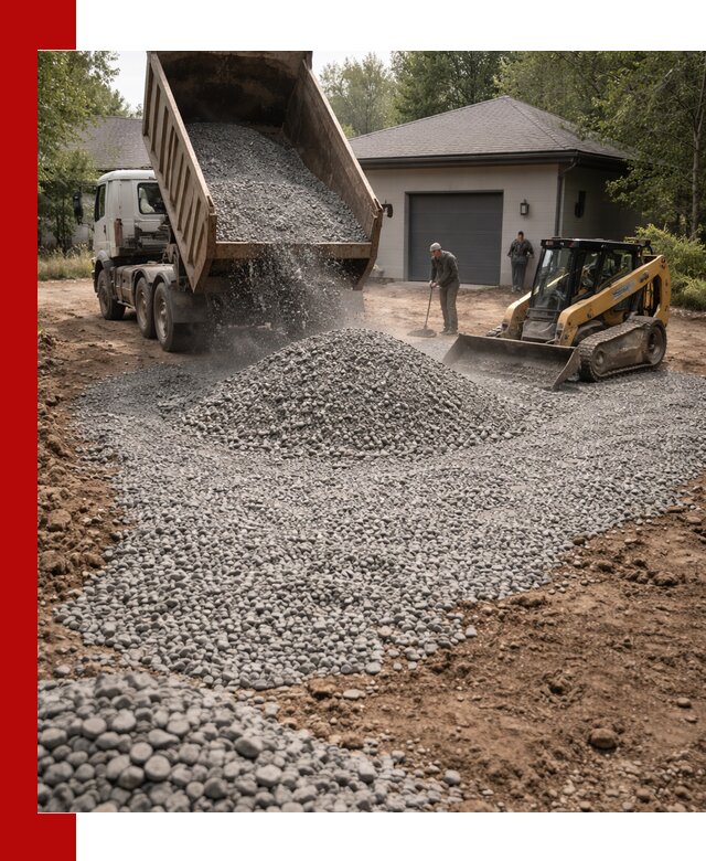 Щебень для парковки в Раменском: доставка и укладка качественного материала