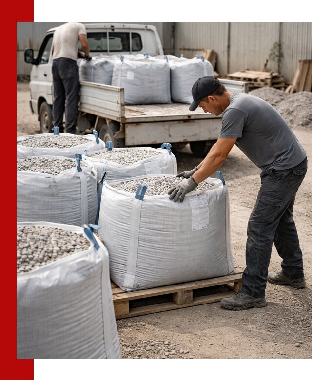 Доставка щебня в мешках по выгодным ценам в Раменском