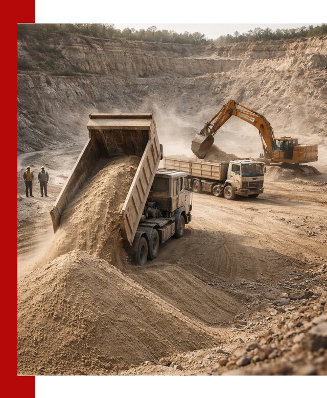 Карьерный песок навалом с доставкой в Раменском