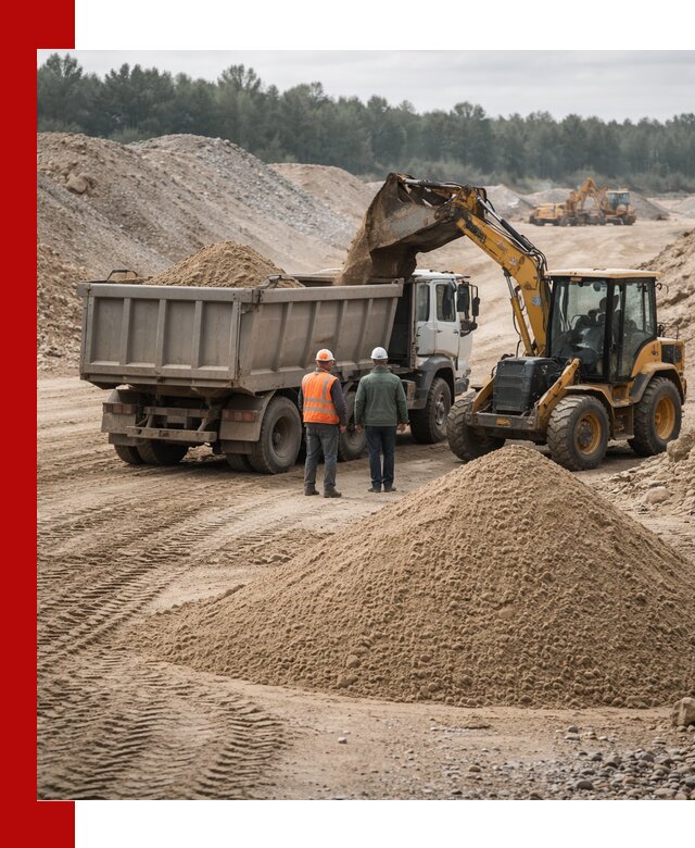 Карьерный среднезернистый песок с доставкой в Раменском