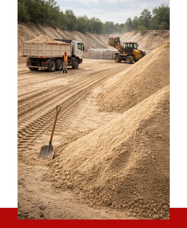 Карьерный песок мелкозернистый в Раменском от 9125 р. | ПРОНЕРУДРмн