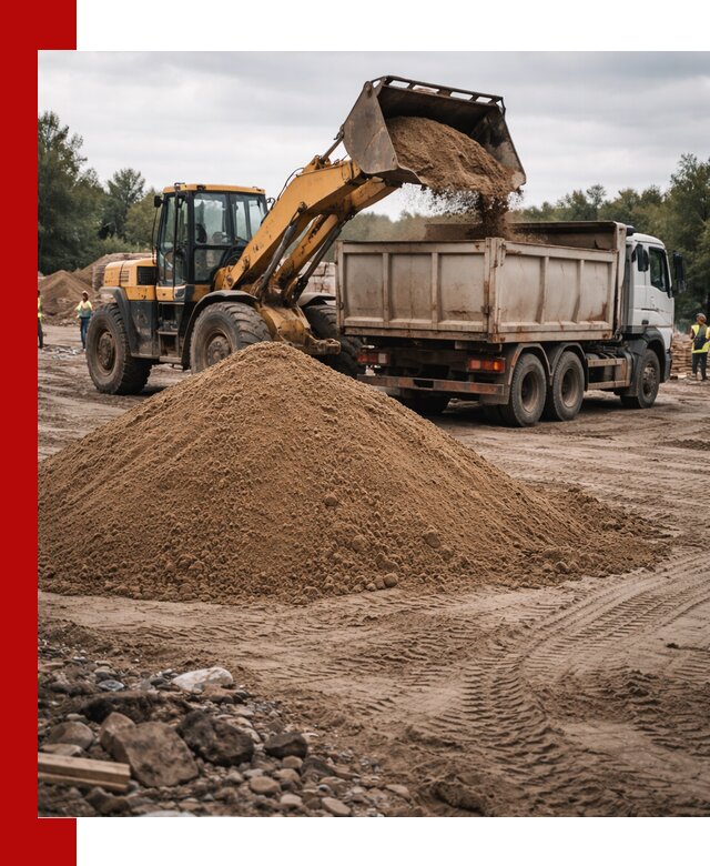 Доставка речного песка навалом в Раменском быстро и выгодно