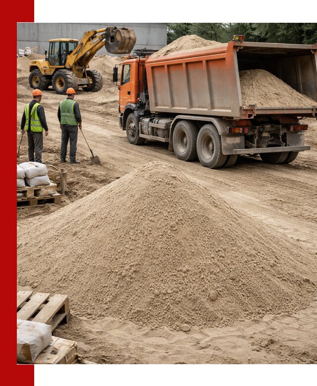 Доставка и продажа мытого речного песка в Раменском