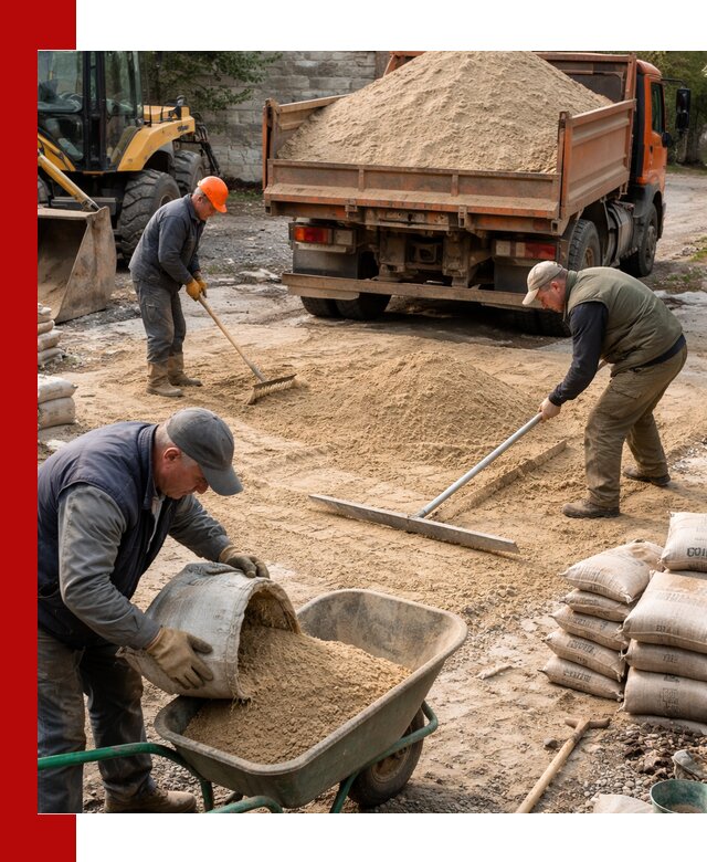 Поставка песка для стяжки в Раменском с быстрой доставкой