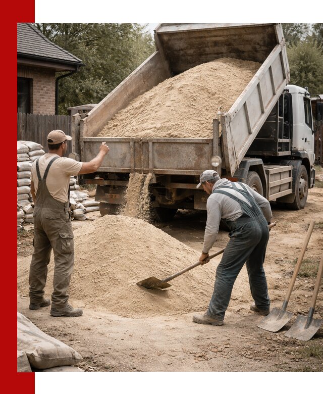 Песок для штукатурки с доставкой в Раменском качественный и чистый