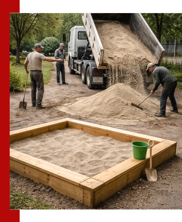 Песок для песочницы с доставкой в Раменском недорого и чистый