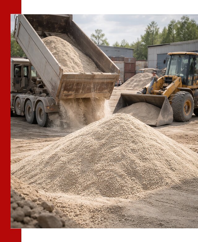 Кварцевый песок с доставкой в Раменском для строительных работ