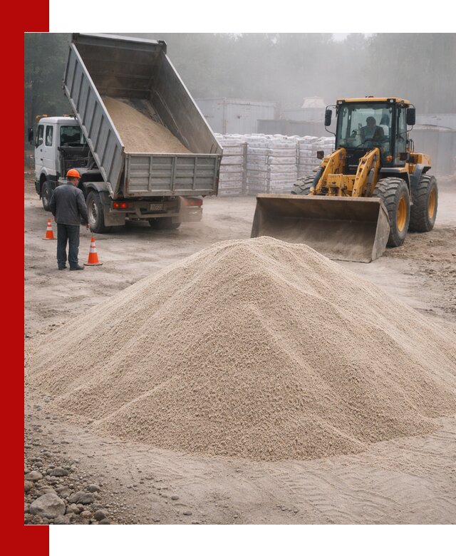 Кварцевый песок фракция 0–8 для стройработ в Раменском
