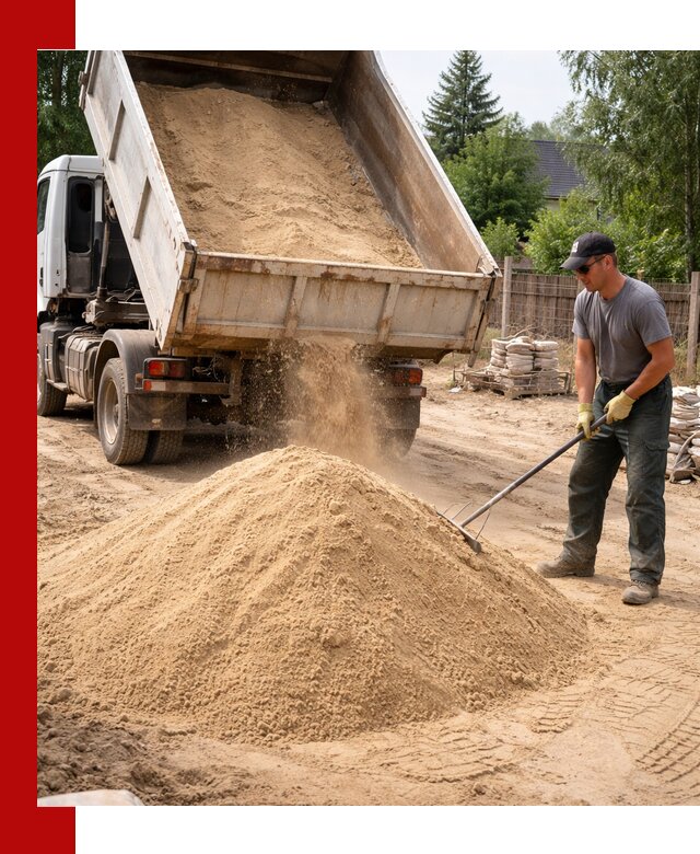 Доставка сухого песка самосвалами в Раменском