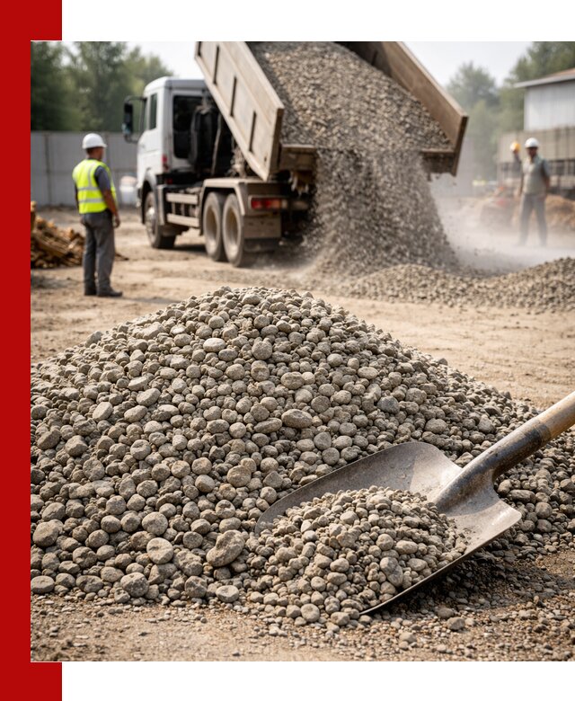 Доставка гравия фракции 20-40 в Раменском с самосвалами