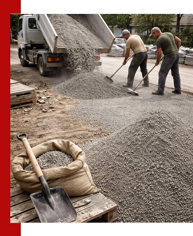 Отсев для тротуарной плитки в Раменском — доставка и укладка