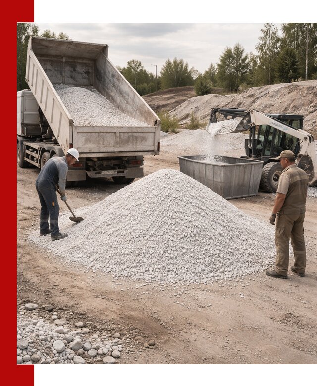 Доставка и продажа белой мраморной крошки в Раменском