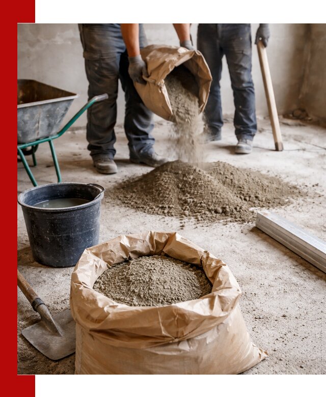 Доставка сухой смеси для стяжки в Раменском