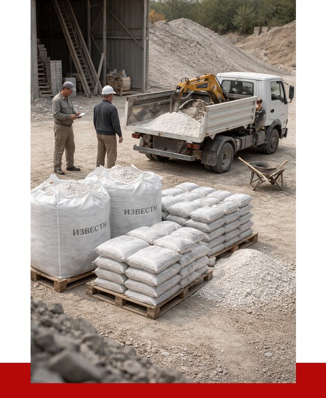 Известь строительная в Раменском с доставкой от 4258 р. | ПРОНЕРУДРмн