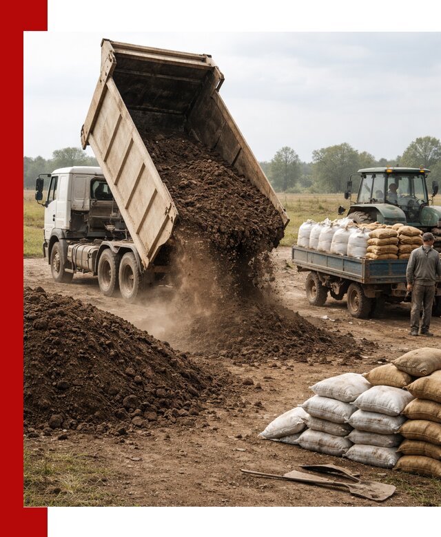 Доставка грунта и удобрений оптом в Раменском для сельхоз и строительства