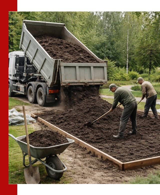Доставка грунта для озеленения и благоустройства в Раменском