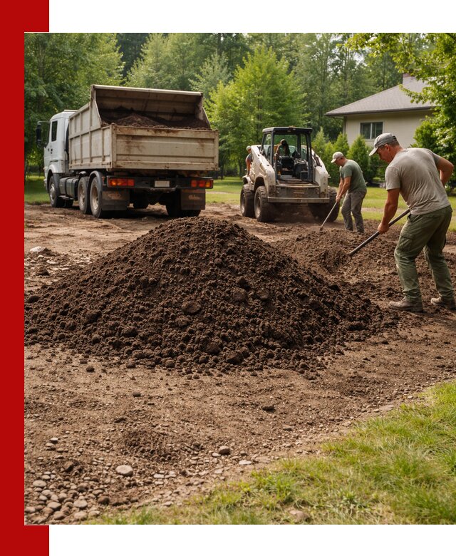Доставка и укладка грунта для газона в Раменском