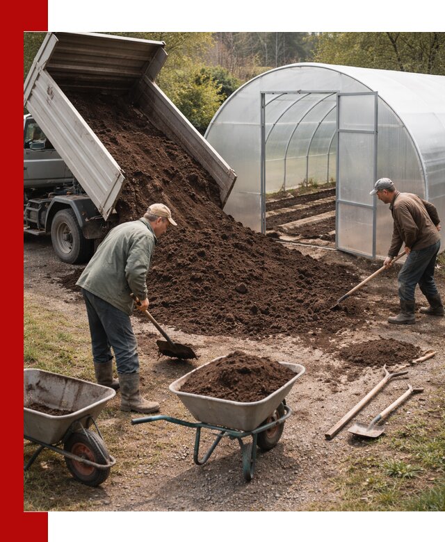 Грунт для теплицы с доставкой в Раменском — плодородный субстрат под растения
