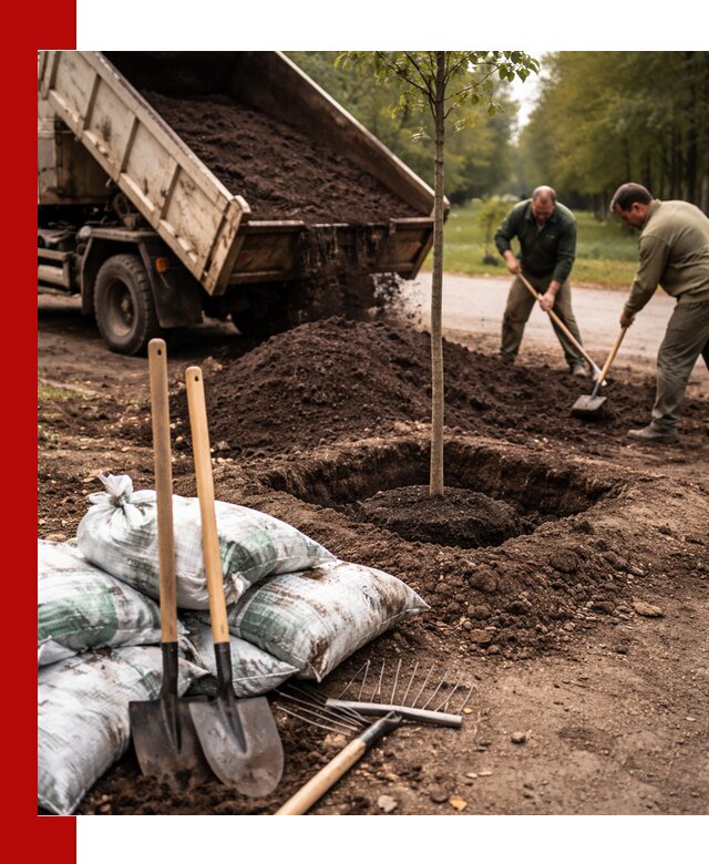 Грунт для посадки деревьев в Раменском — доставка и подготовка почвы