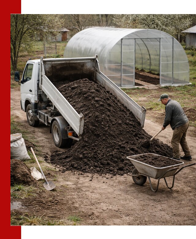 Чернозем для теплицы с доставкой в Раменском