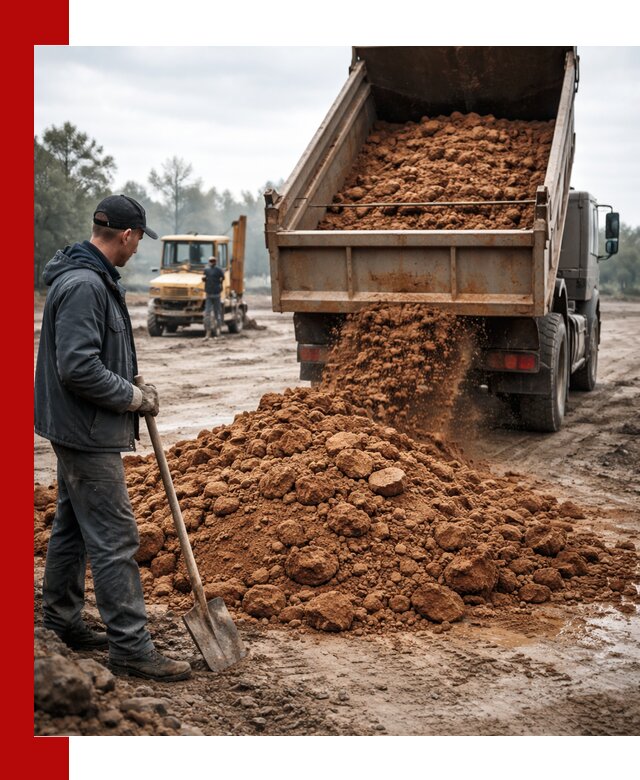 Глина для засыпки в Раменском с доставкой самосвалами