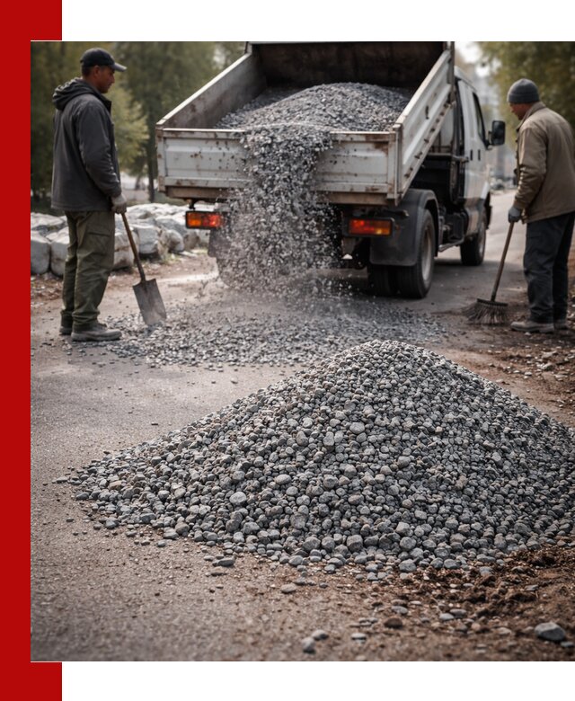 Гранитная крошка для посыпки дорог и тротуаров в Раменском