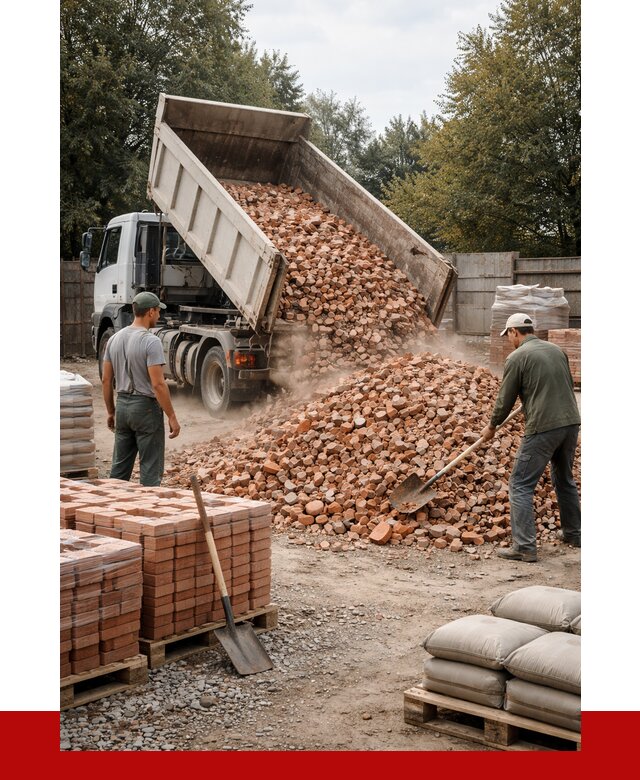 Бой кирпича в Раменском с доставкой от 4258 руб/куб | ПРОНЕРУДРмн