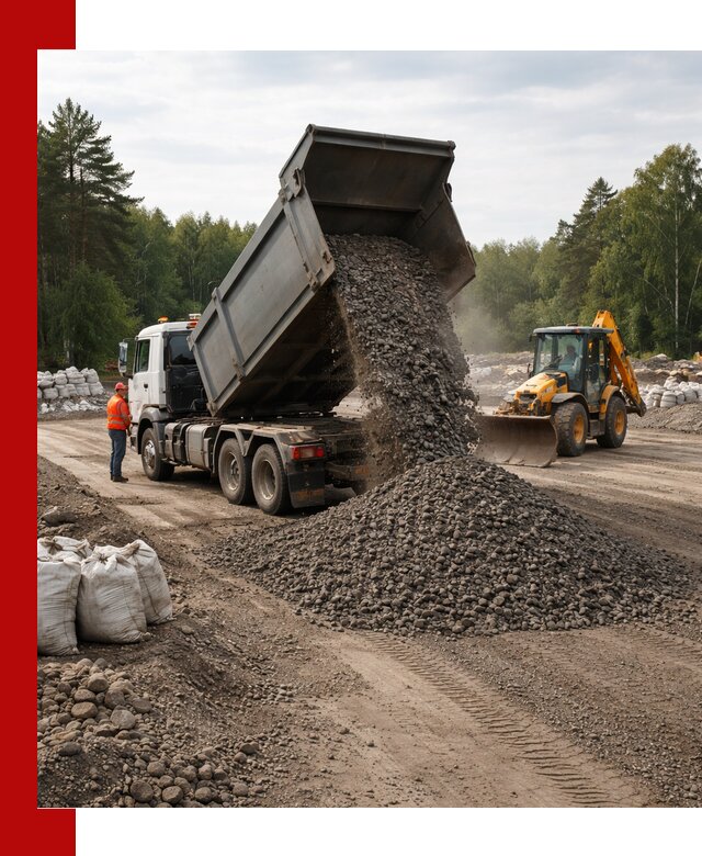 Доставка дробленого асфальта в Раменском для дорожных работ