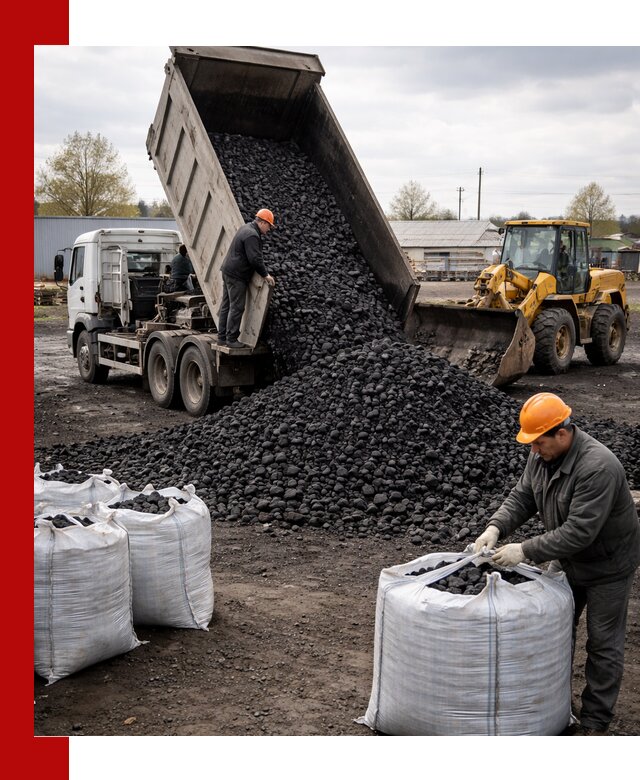 Доставка каменного угля в Раменском оптом и в розницу
