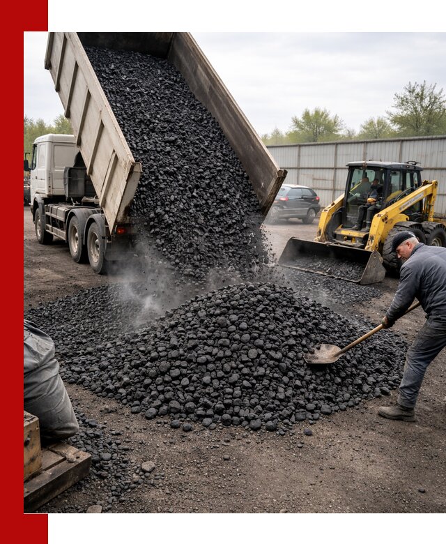 Доставка угля орех в Раменском оптом и в розницу
