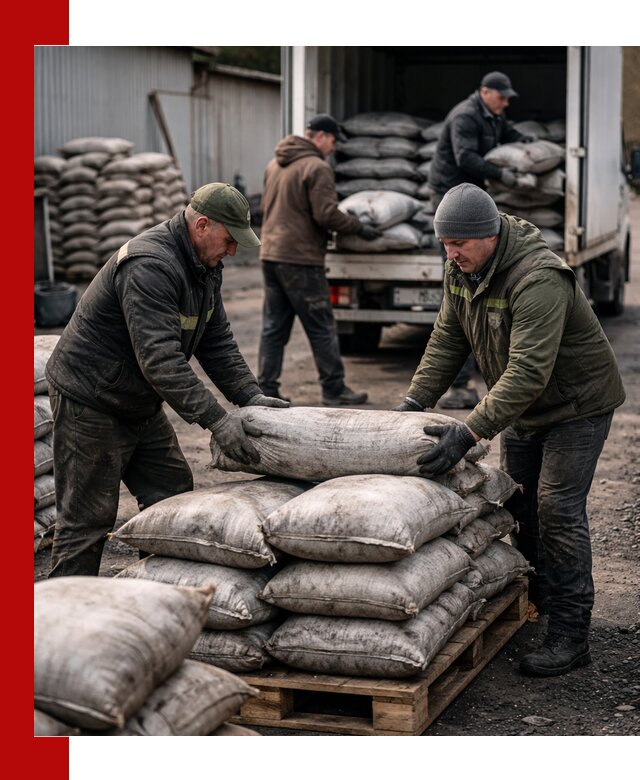 Доставка угля в мешках по выгодным ценам в Раменском