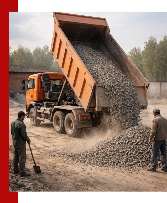 Доставка самосвалом 20 м3 в Раменском быстро и надежно