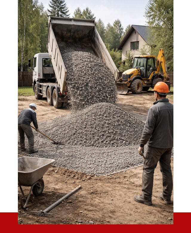 Отсыпка участка щебнем в Раменском от 6590 р. ПРОНЕРУДРмн