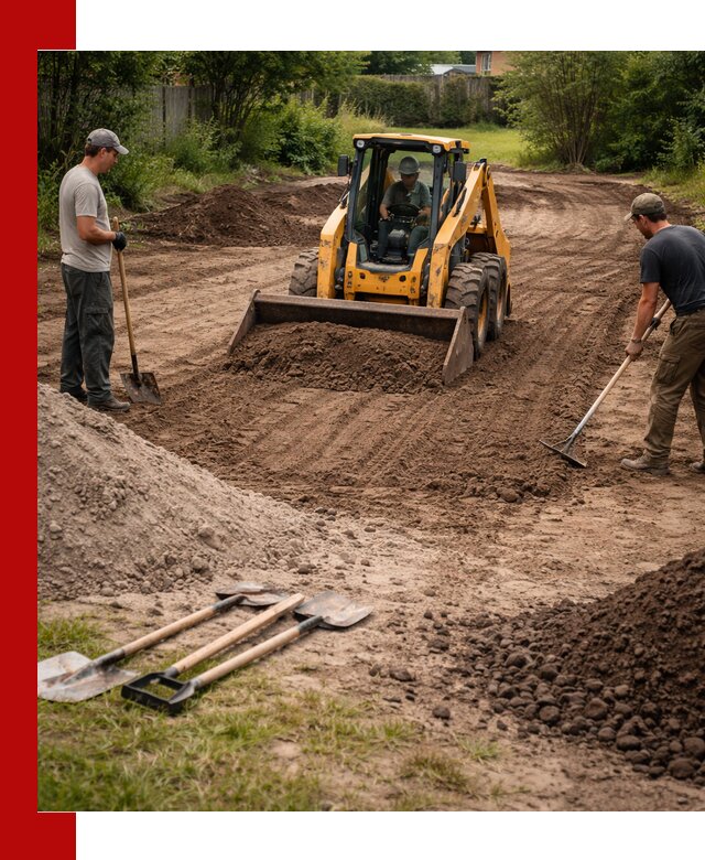 Планировка участка грунтом с вывозом и доставкой в Раменском