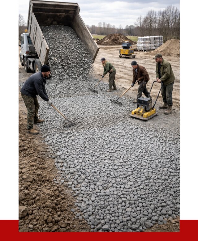 Устройство щебеночной подушки в Раменском от 4563 р. ПРОНЕРУДРмн